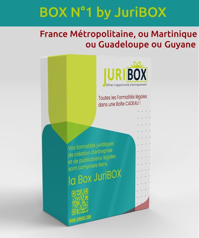 BON CADEAU pour une BOX n°1 JuriBOX, VOUCHER pour la Création d'ENTREPRISE